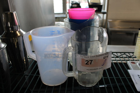 ALL ONE MONEY! Lot of Various Poly Pitchers! Includes 5x4x7