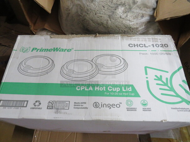 One Case Of Prime Ware 10-20oz Hot Cup Lids. #CHCL-1020. 1,000ct.