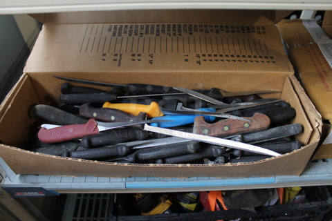 58 SHARPENED Stainless Steel Knives Including Fillet Knives. 58 Times Your Bid!