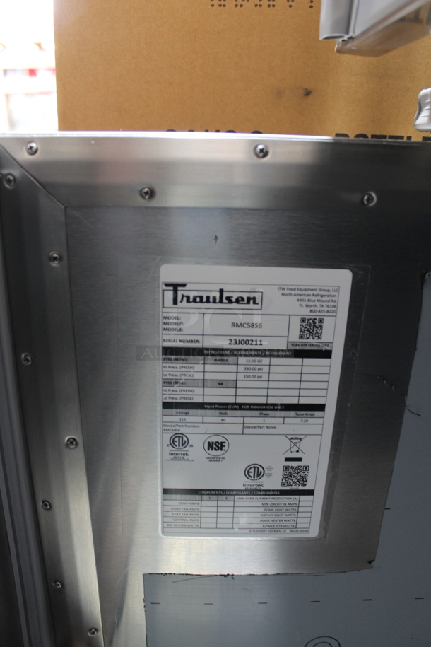 BRAND NEW! 2023 Traulsen RMC58S6 Stainless Steel Commercial 58" Single Sided School Milk Cooler on Commercial Casters. 115 Volts, 1 Phase. Tested and Working! - Image 9 of 9
