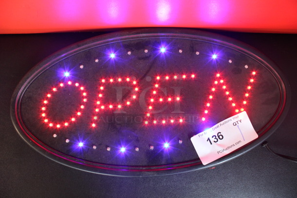 Open Light Up Sign. 19x1x9.5. Tested and Working! - Image 1 of 5