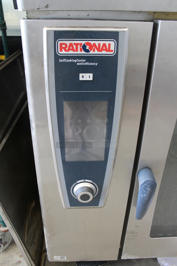 2 2012 Rational Stainless Steel Commercial Combitherm Self Cooking Center Convection Ovens on Commercial Casters. Top Model: SCC WE 62. Bottom Model: SCC WE 102. 480 Volts, 3 Phase. 2 Times Your Bid! - Image 3 of 7