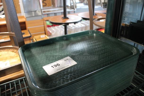 28 Green Poly Food Trays. 16x12x1. 28 Times Your Bid! - Image 3 of 3