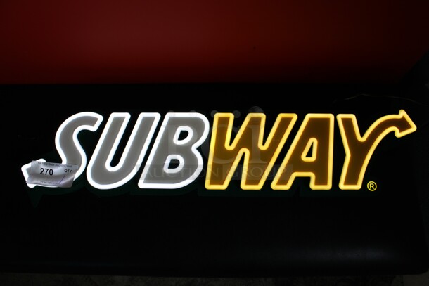 Subway Light Up Sign. 36x2.5x9. Tested and Working!