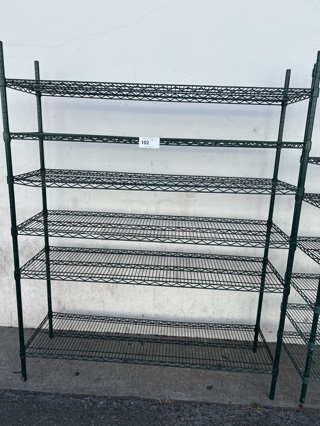 NSF Green Epoxy 68" Racks Contains 6 Shelves
