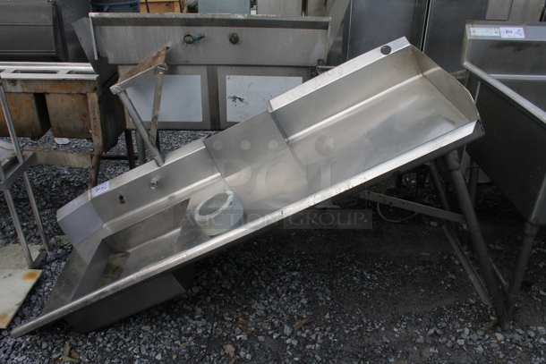 Stainless Steel Commercial Right Side Dirty Side Dishwasher Table. - Image 1 of 4
