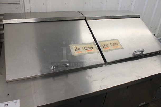 2013 True TSSU-60-24M-B-ST Stainless Steel Commercial Sandwich Salad Prep Table Mega Top on Commercial Casters. 115 Volts, 1 Phase. Tested and Working! - Image 2 of 7