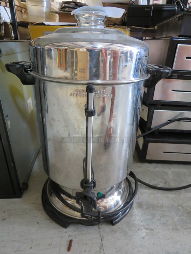 One Stainless Steel Hamilton Beach 60 Cup Coffee Brewer. 120 Volt. Model# 55060.  - Image 1 of 1