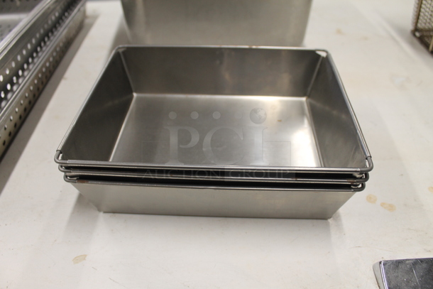 5 Items Including Two Perforated Food Pans, Two Drop-In Pans And Two Fryer Baskets. 5 Times Your Bid!  - Image 3 of 5