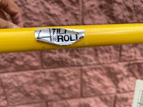 Nice! Cotterman Tilt N Roll 60 in H Steel Rolling Ladder, 3 Steps, 450 lb Load Capacity Yellow Color - Image 6 of 9