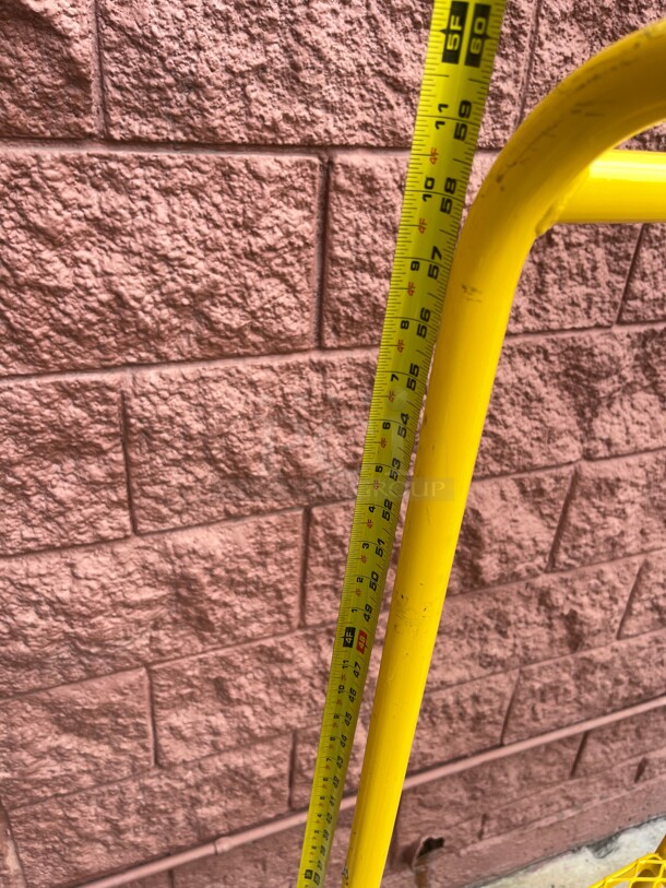 Nice! Cotterman Tilt N Roll 60 in H Steel Rolling Ladder, 3 Steps, 450 lb Load Capacity Yellow Color - Image 9 of 9