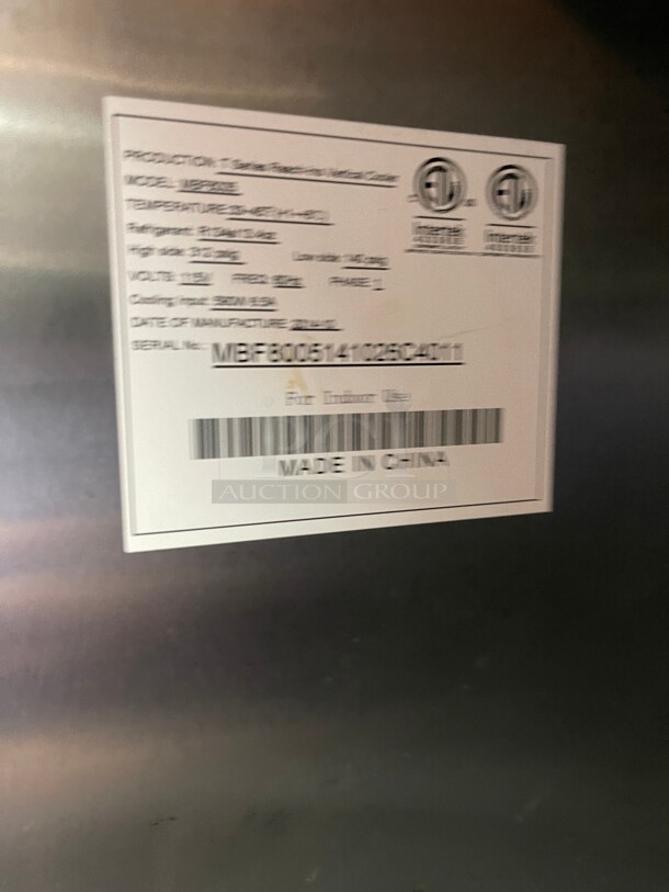 Working! Atosa Reach-In Commercial Refrigerator Two Solid Stainless Steel Door- MBF8507GR 120 Volt NSF Tested and Working! - Image 6 of 7
