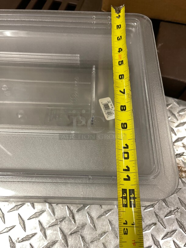 New! Commercial Plastic Food Box 18inch X 12 Inch X 3.5 Inch Clear With Lid NSF Great For Food Storage  - Image 7 of 8
