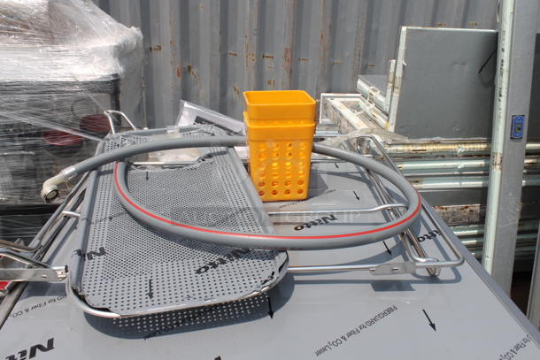 BRAND NEW SCRATCH AND DENT! 2023 Main Street Equipment 541HTDT401 Stainless Steel Straight Pass Through Single Rack High-Temperature Dishwasher with Booster Heater and Regency Left Side Clean Side Dishwasher Table. 208-240 Volts, 1 Phase. - Image 8 of 12