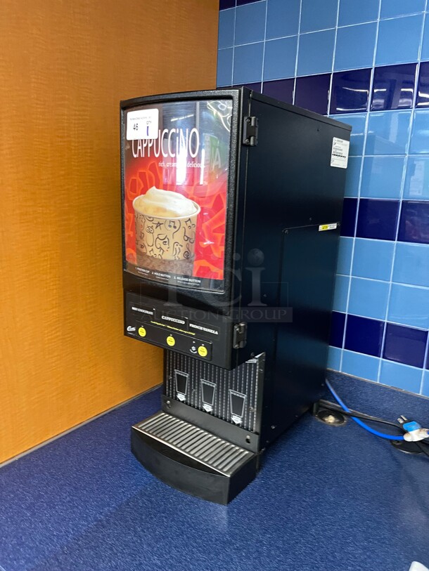 Nice! Curtis Commercial Cappuccino Machine w/ (1) 33 lb Hopper & (3) Dispenser, NSF 120v Tested and Working!  - Image 1 of 10