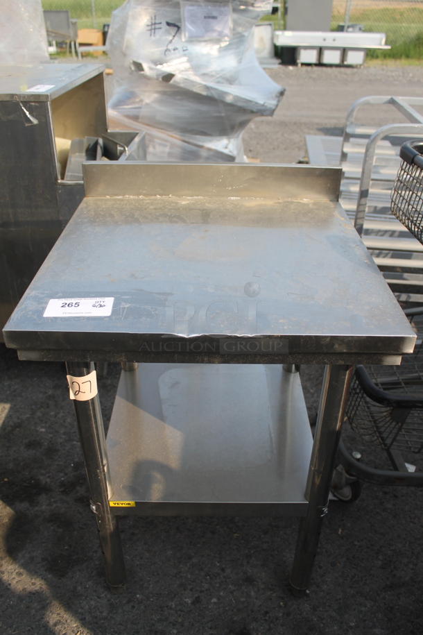 Commercial Stainless Steel Equipment Stand With Undershelf on Galvanized Legs.