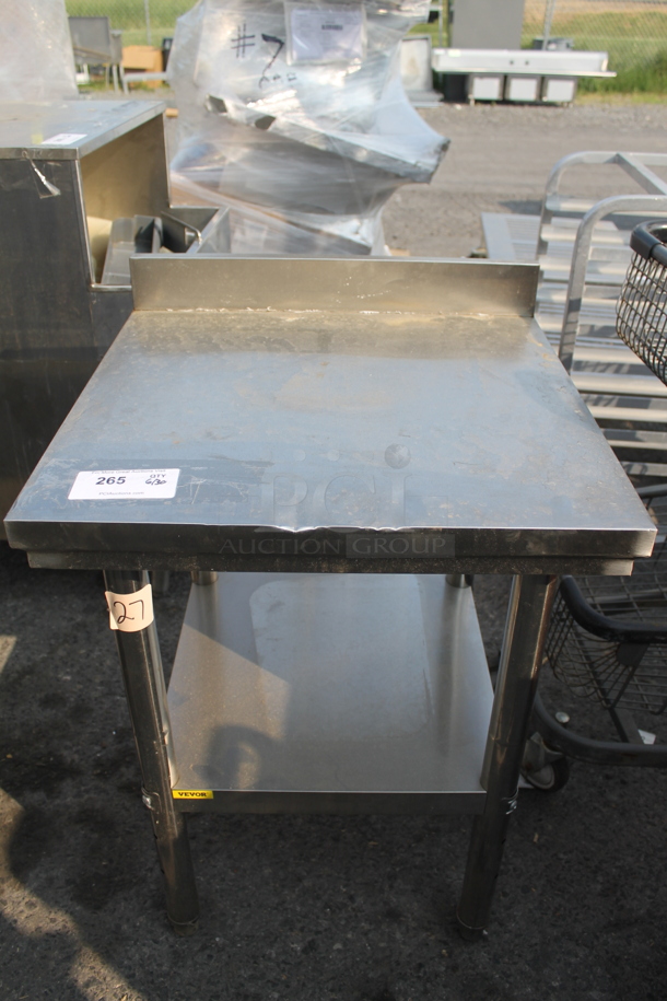 Commercial Stainless Steel Equipment Stand With Undershelf on Galvanized Legs. - Image 1 of 4