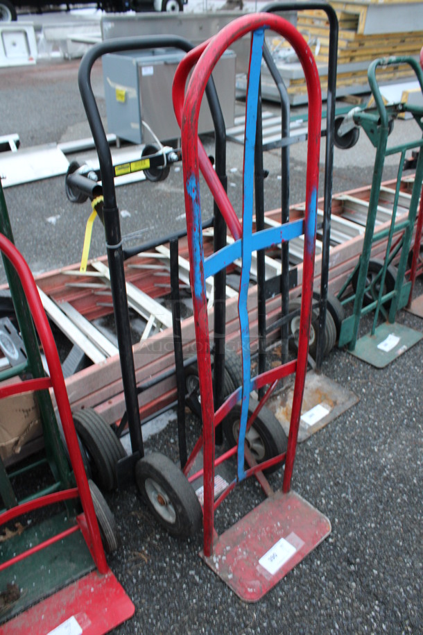 2 Metal Furniture Dollies; Red and Black. 17x17x50, 21x17x50. 2 Times Your Bid! - Image 2 of 4