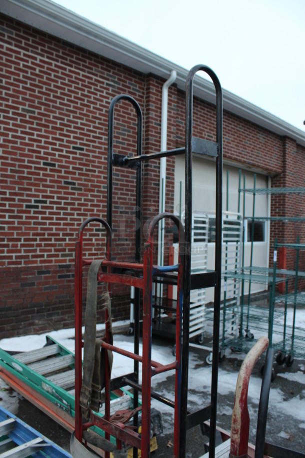 2 Metal Furniture Dollies; Red and Black. 24x14x61, 25x30x81. 2 Times Your Bid! - Image 2 of 4