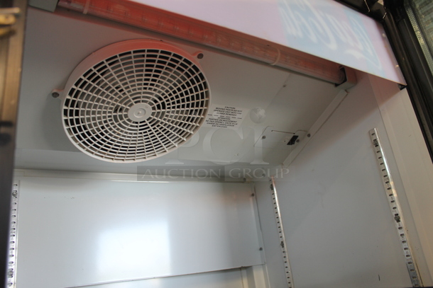Vendo G342 Metal Commercial 2 Door Reach In Cooler Merchandiser w/ Poly Coated Racks. 115 Volts, 1 Phase. Tested and Powers On But Does Not Get Cold - Image 6 of 8