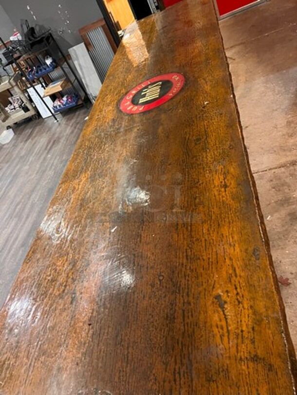 Concrete Bar Style Top with Business Logo in Serving Window. 
 x34.5"

***SECOND PHASE REMOVAL*** 

ITEM NOT AVAILABLE FOR STAFF REMOVAL OR SHIPPING.
 
Please Come Prepared with Appropriate Tools for Removal and Help to Load. There will be Two Phases for Removal, NO LIGHTING, ELECTRICAL OR EXTERIOR DOORS CAN BE REMOVED UNTIL THE SECOND PHASE. - Image 2 of 5