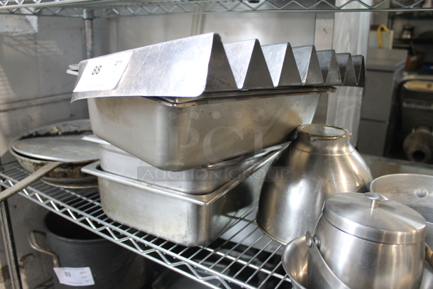 ALL ONE MONEY! Tier Lot of Various Items Including Metal Skillets, Stainless Steel Drop In Bins and Sauce Pan - Image 3 of 4