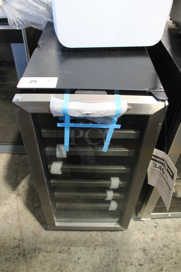BRAND NEW SCRATCH AND DENT! Danby Silhouette DWC1534BLS 34-Bottle Built-in Wine Cooler Merchandiser. 115 Volts, 1 Phase. Tested and Working! - Image 1 of 5