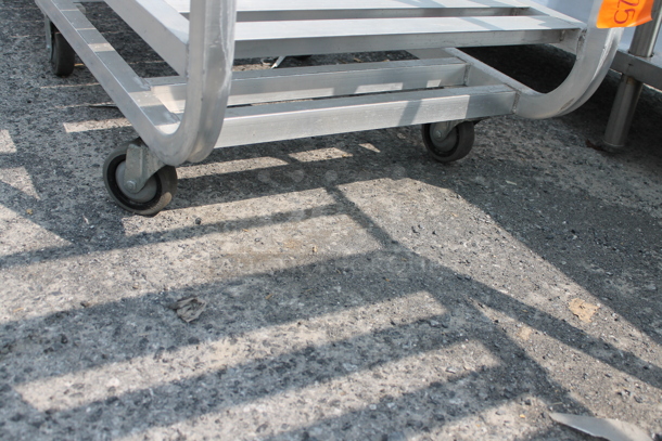Newage Metal Commercial 2 Tier Cart w/ 2 Push Handle on Commercial Casters. - Image 3 of 3
