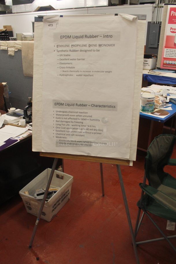 Easel on Metal Legs. - Image 1 of 2