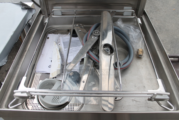LIKE NEW! 2022 Mainstreet Equipment 541HTDT403 Stainless Steel Commercial Straight Pass Through Single Rack High-Temp Door-Type Dish Machine. 208-240 Volts, 1 Phase. Unit Has Only Been Used a Few Times! Tested and Working! - Image 9 of 10