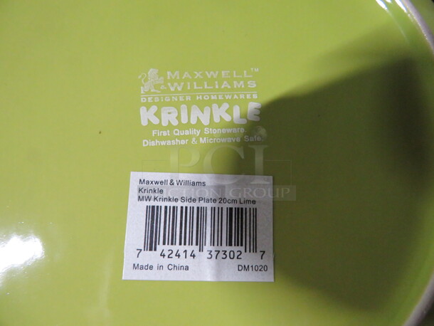 8 Inch Maxwell Williams Krinkle Lime Side Plate. 10XBID - Image 2 of 2