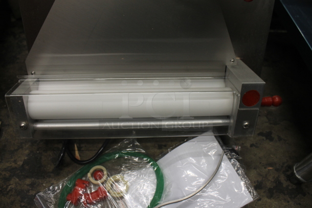 BRAND NEW SCRATCH AND DENT! Estella 348EDS12D Stainless Steel Commercial Countertop 12" Double Pass Dough Sheeter. Stock Picture Used as Gallery. 120 Volts, 1 Phase. Tested and Working! - Image 7 of 10