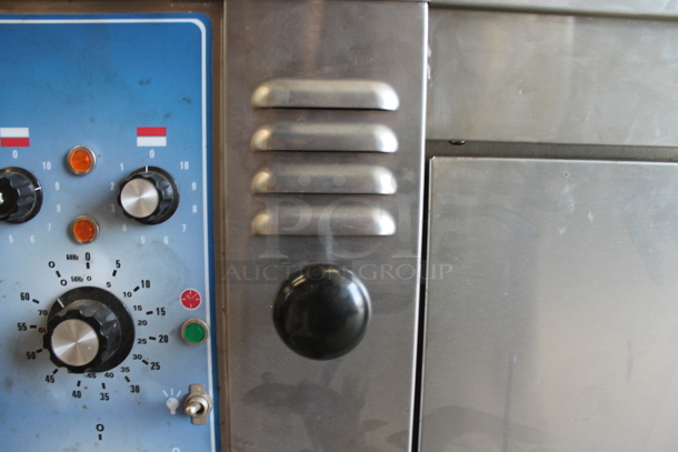 Bakers Pride ER-12-5736 Stainless Steel Commercial Electric Powered Single Deck Pizza Oven w/ Thermostatic Controls. 208 Volts, 3 Phase.  - Image 4 of 8