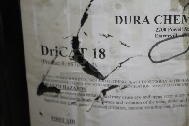 ALL ONE MONEY! TWO PALLET LOT of Various Items Including Black Metal Barrel and Various Chemical In Poly Buckets. BUYER MUST REMOVE. - Image 3 of 4