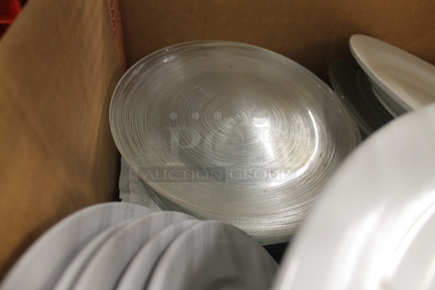ALL ONE MONEY! Lot of Various Items Including White and Clear Plates - Image 2 of 5