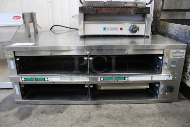 Stainless Steel Commercial Countertop 4 Slot Dedicated Holding Bin. 32.5x25x12. Cannot Test Due To Plug Style