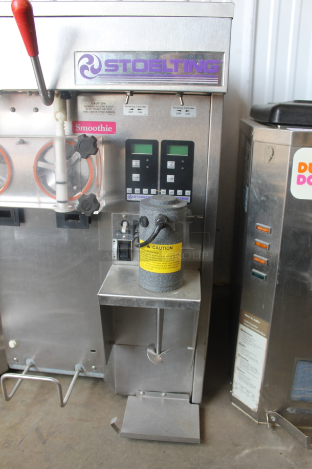Stoelting SF144-38I Air Cooled Commercial Stainless Steel Countertop 2 Hopper Soft Serve Ice Cream/Smoothie Machine. 240 Volts, 1 Phase. - Image 3 of 6