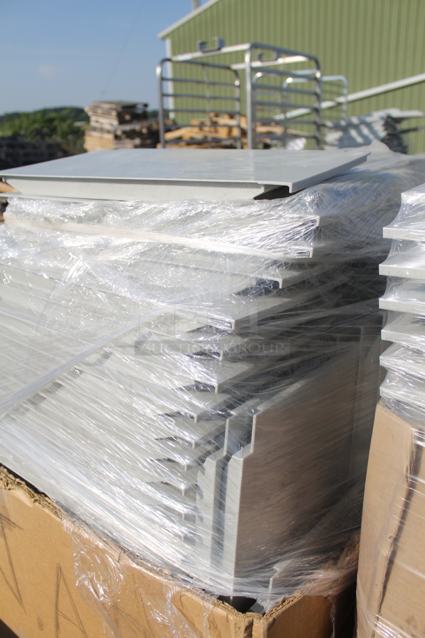 ALL ONE MONEY! Lot of BRAND NEW! Gray Poly Shelf Pieces. Includes 20x11x1 - Image 3 of 4