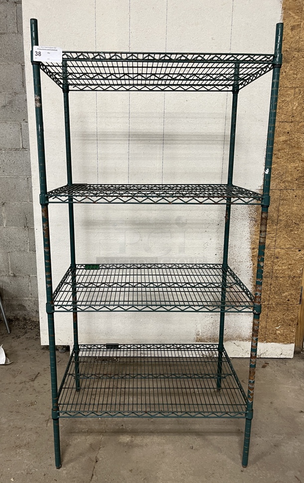 Green Epoxy 4 Shelf Rack - Image 1 of 2