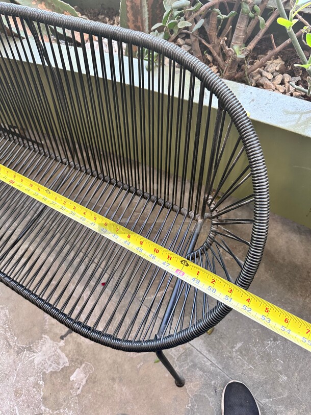 Clean! IXTAPA BLACK OUTDOOR LOVESEAT - Image 5 of 6