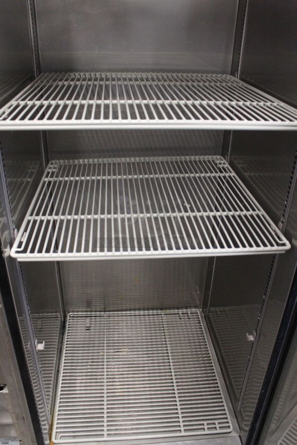 Turbo Air M3R24-1 Stainless Steel Commercial Single Door Reach In Cooler w/ Poly Coated Racks. 115 Volts, 1 Phase. Tested and Working! - Image 2 of 5