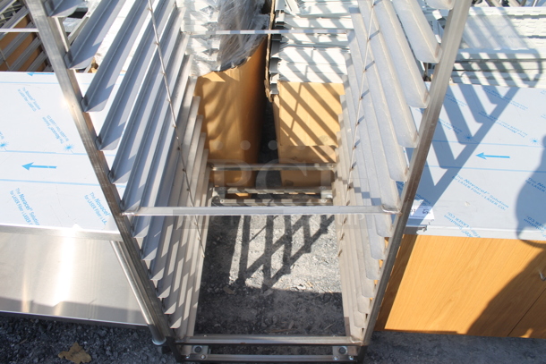 BRAND NEW! Metal Commercial Pan Transport Rack on Commercial Casters. - Image 3 of 4