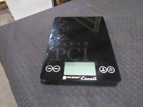 One San Jamar Escali 15lb Scale. # SCDG-15BK. - Image 1 of 1