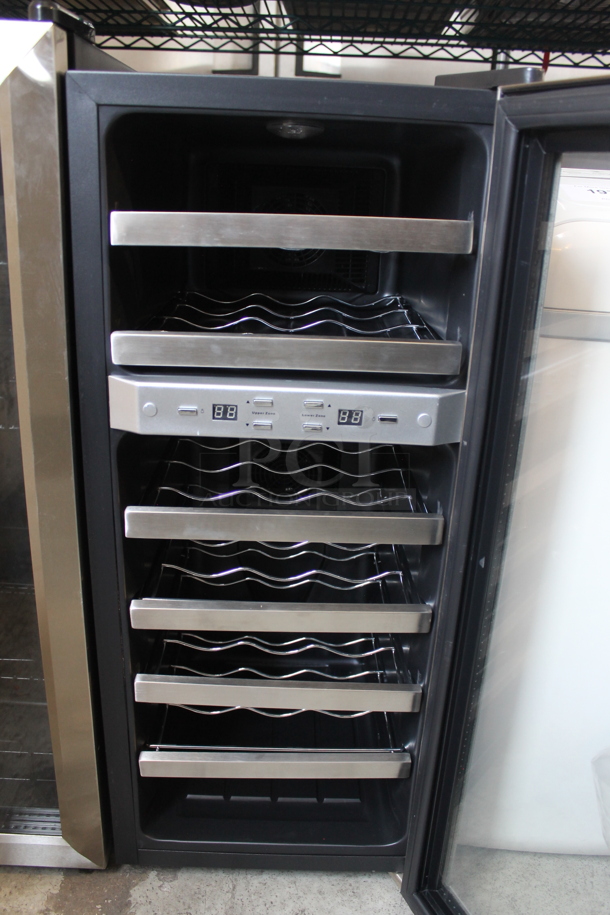 BRAND NEW SCRATCH AND DENT! Whynter WC-211DZ Stainless Steel 21 Bottle Capacity Dual Zone Wine Chiller Merchandiser. 115 Volts, 1 Phase. Tested and Working! - Image 5 of 9