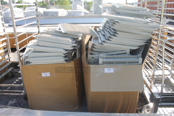 ALL ONE MONEY! Lot of BRAND NEW! Gray Poly Pieces to Shelving Unit. - Image 2 of 9
