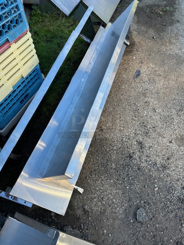One Stainless Steel Wall Mount Shelf With Brackets. 60X12X12 - Image 1 of 1