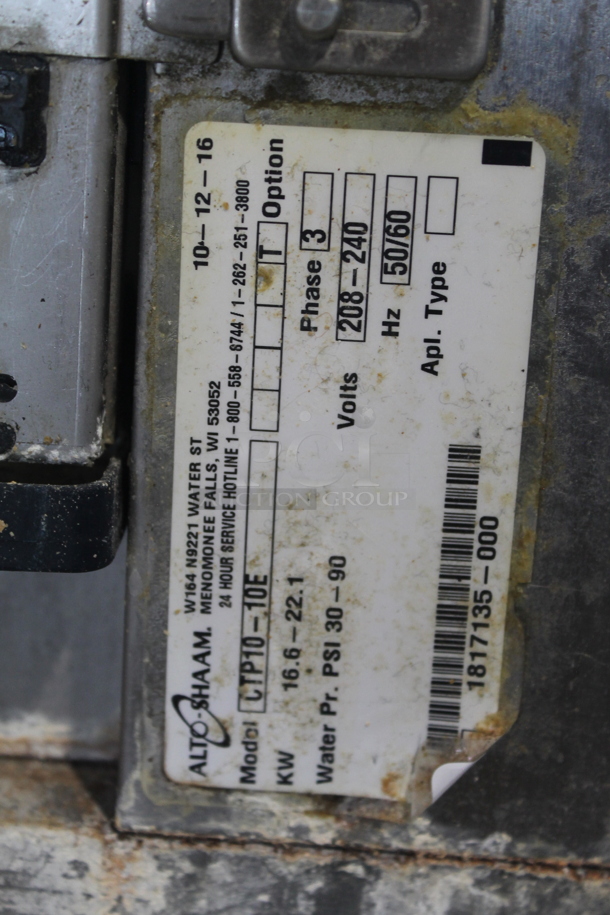 2016 Alto Shaam CTP10-10E Stainless Steel Commercial Electric Powered Combitherm Convection Oven on Stainless Steel Equipment Stand. 208-240 Volts, 3 Phase. - Image 12 of 12