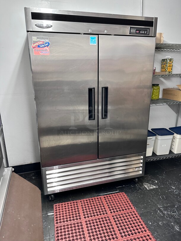 Working! Turbo Air MSF-49-NM Super Deluxe 54 inch Solid Door Reach-In Commercial Freezer NSF 115 Volt Tested and Working! - Image 1 of 9