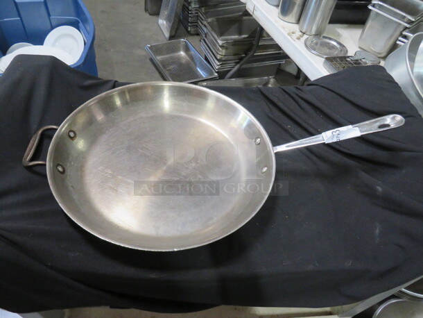 One 14.5 Stainless Steel fry Pan. 