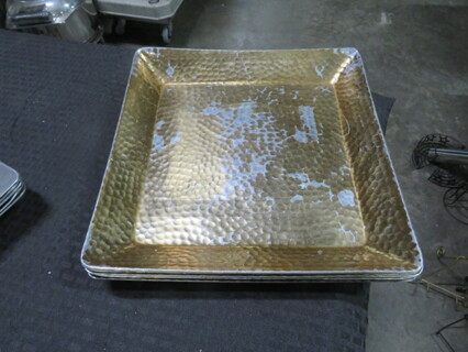 12X12 Threshold Gold Square Plate. 6XBID